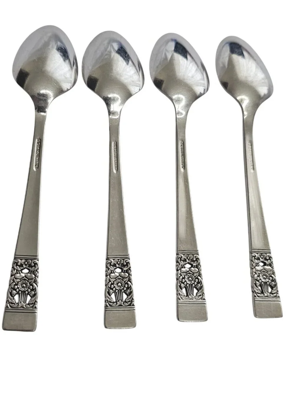 4 Oneida Coronation Spoons 6